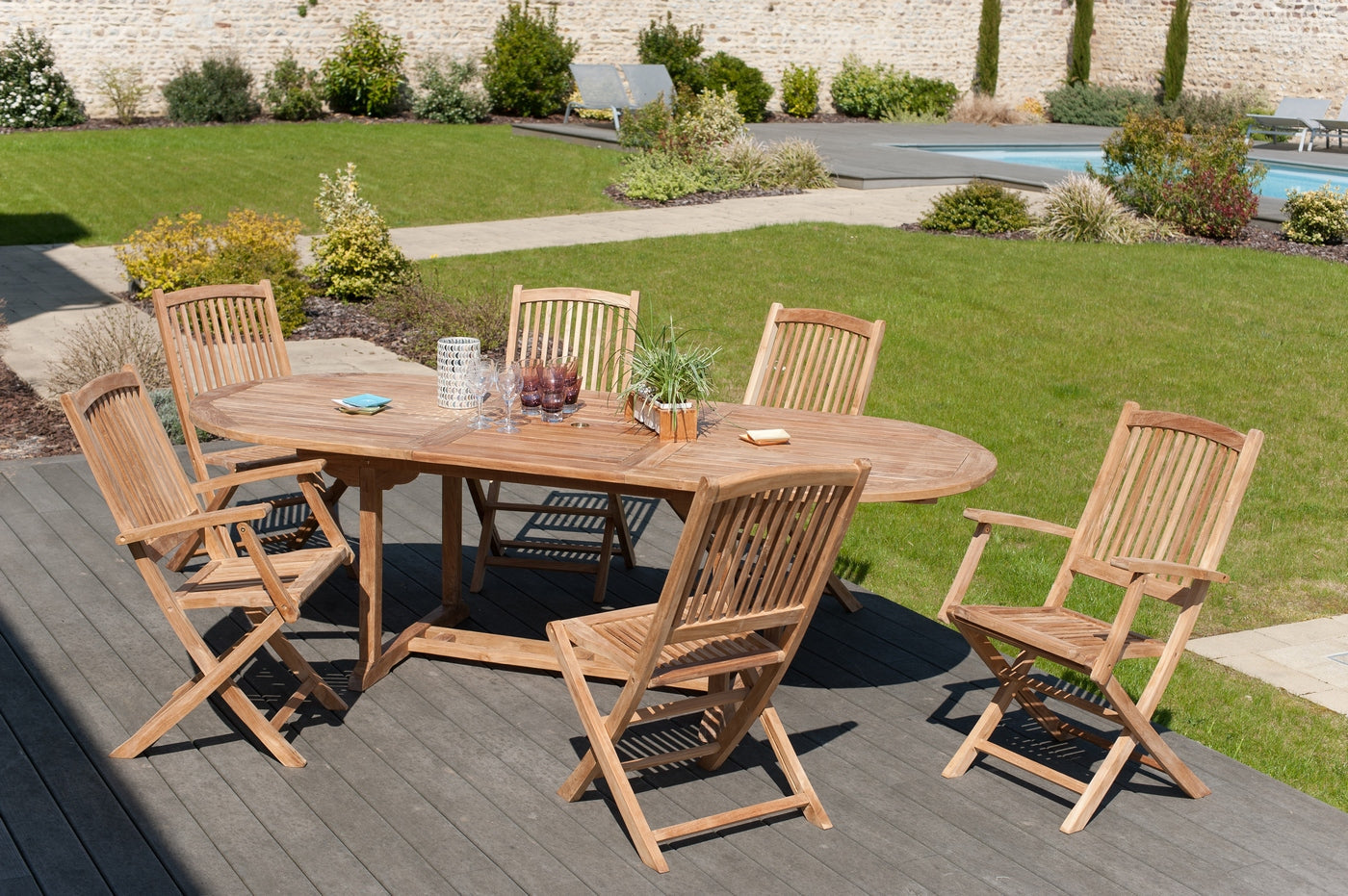 Fun - Lot De 2 Fauteuils Jardin - Marron