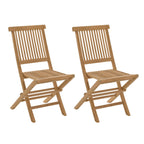 Fun - Lot De 2 Chaises Jardin - Marron