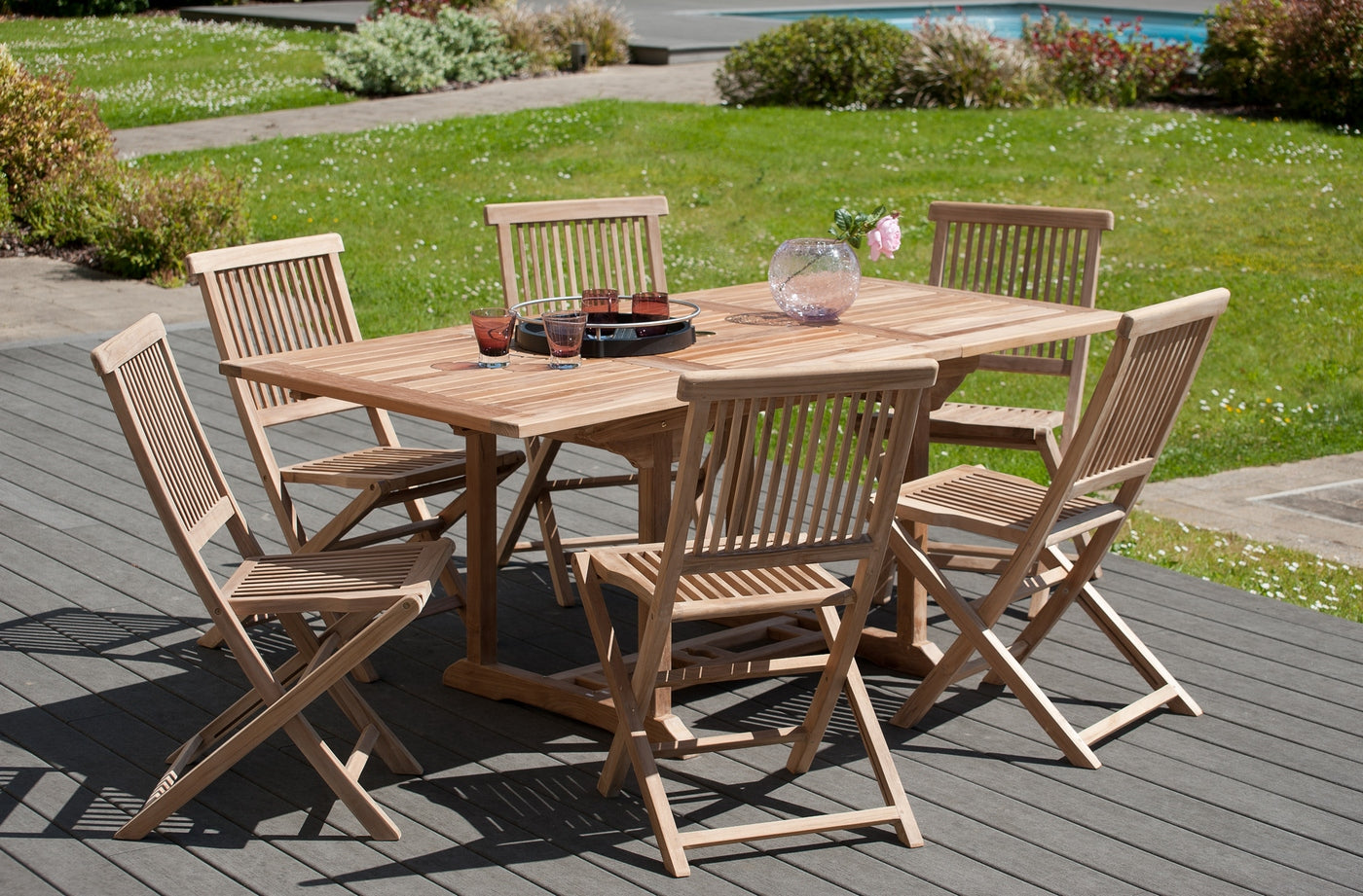 Fun - Lot De 2 Chaises Jardin - Marron