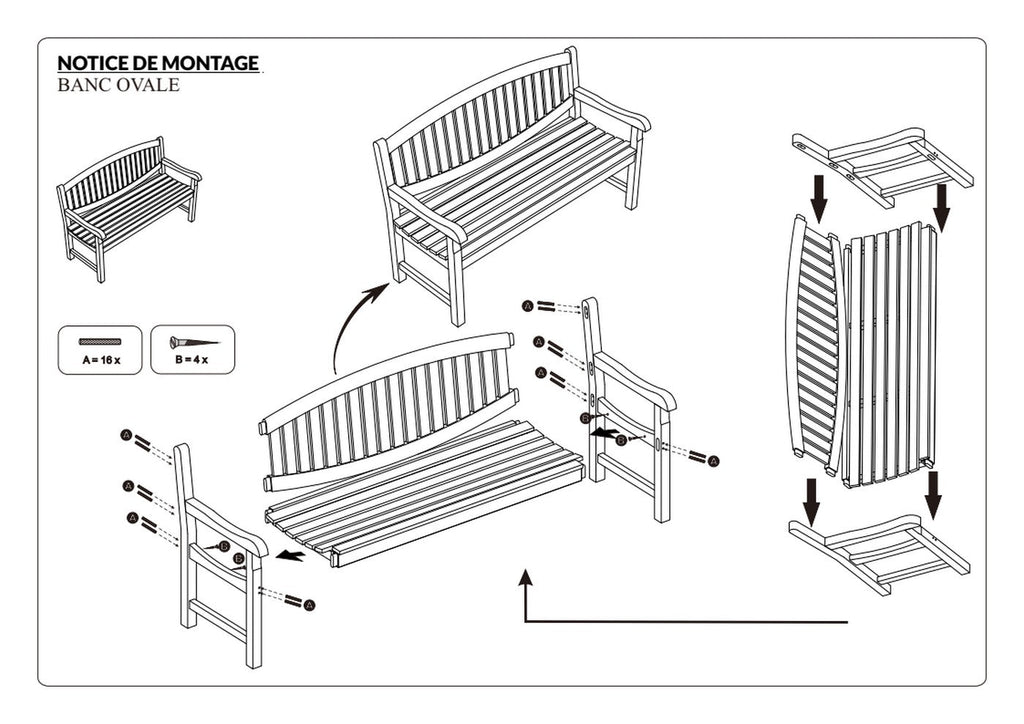 Fun - Banc De Jardin - Marron
