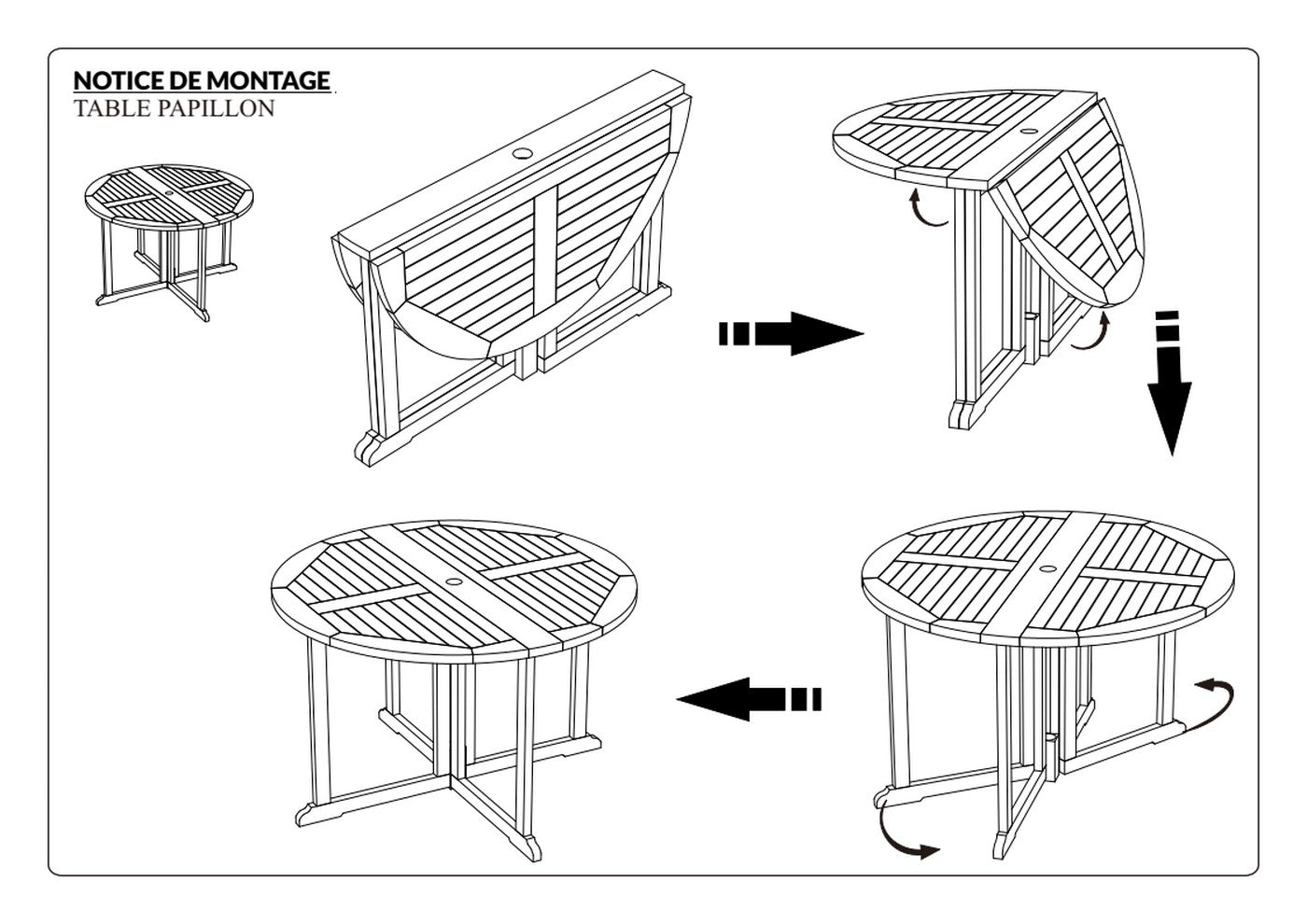Fun - Table De Jardin 4/5 Pers - Marron
