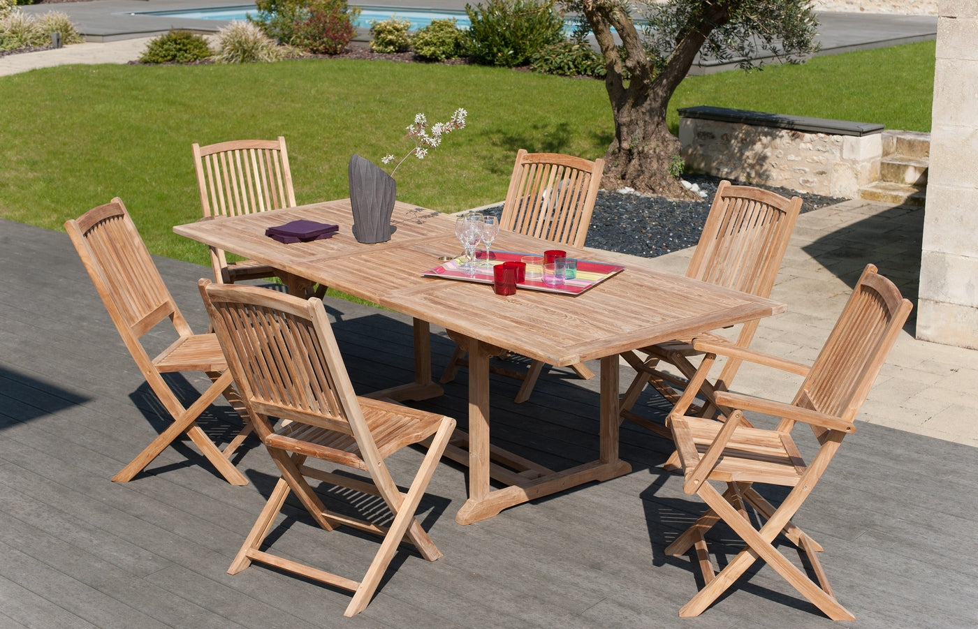 Fun - Table De Jardin 8/10 Pers - Marron