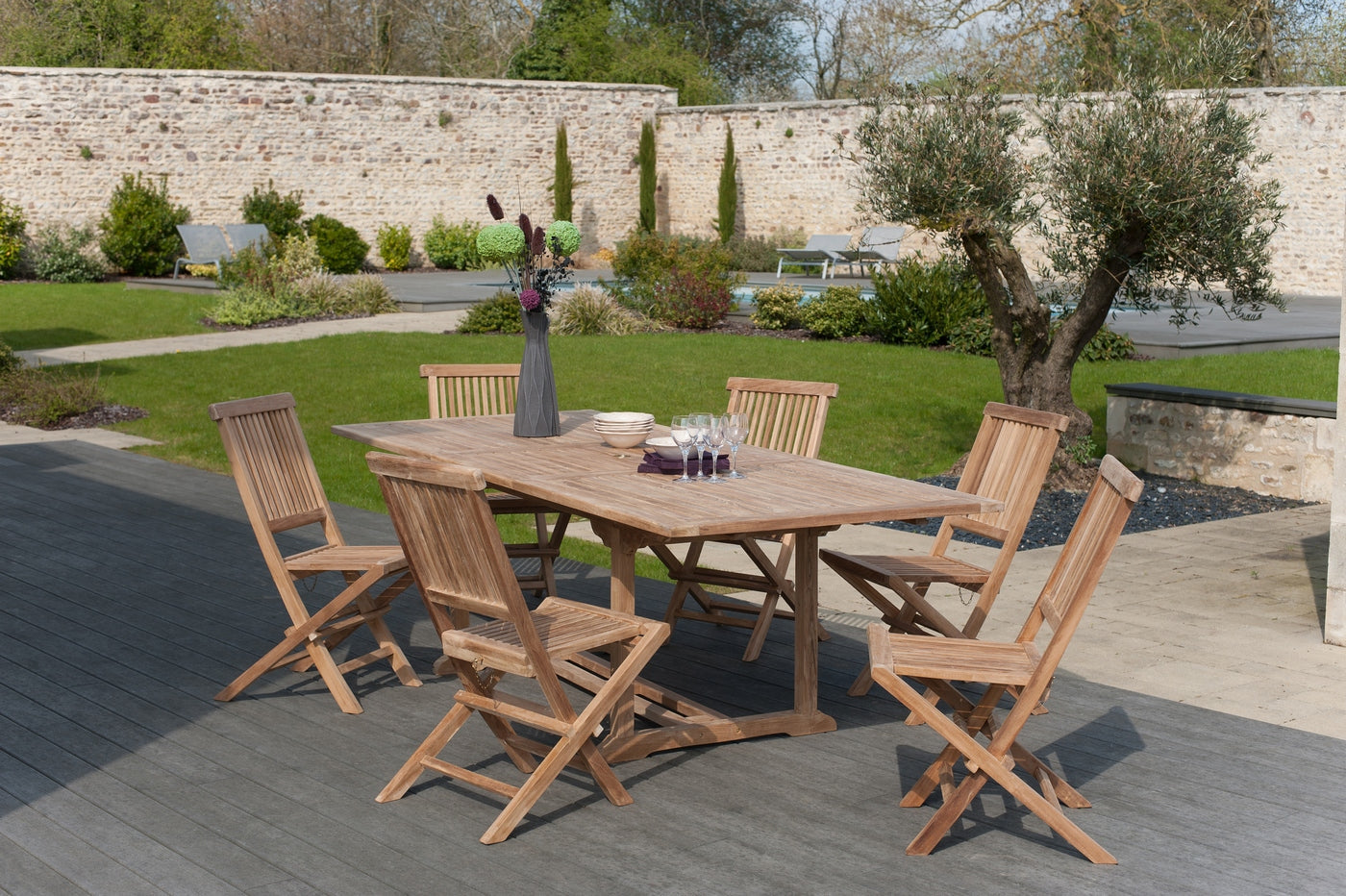Fun - Table De Jardin 8/10 Pers - Marron