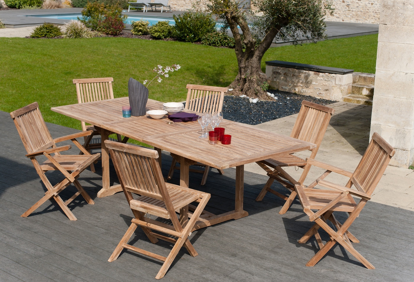 Fun - Table De Jardin 8/10 Pers - Marron