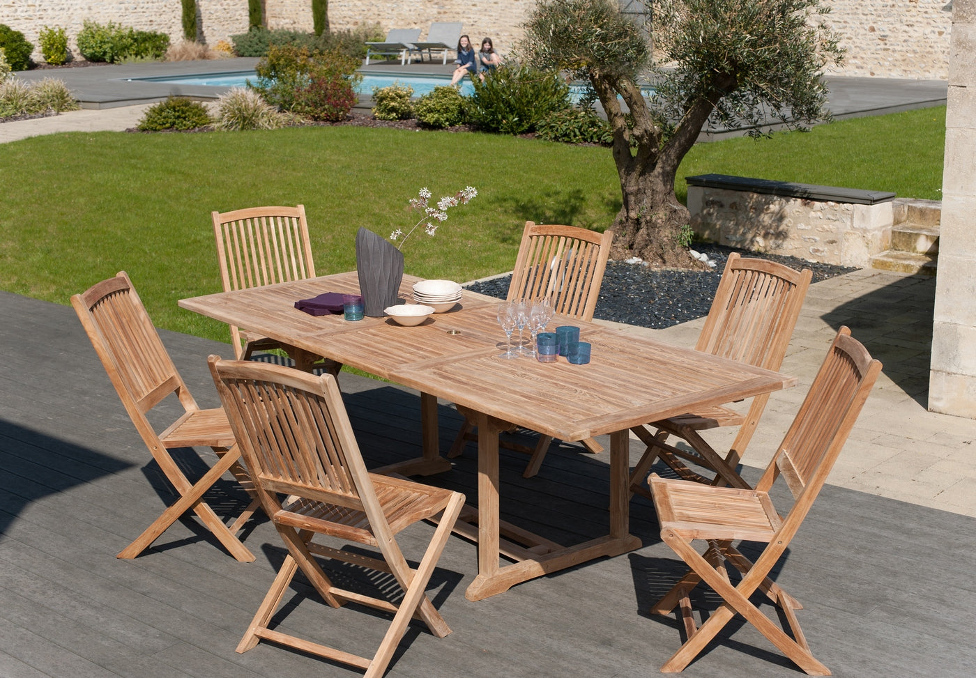 Fun - Table De Jardin 8/10 Pers - Marron