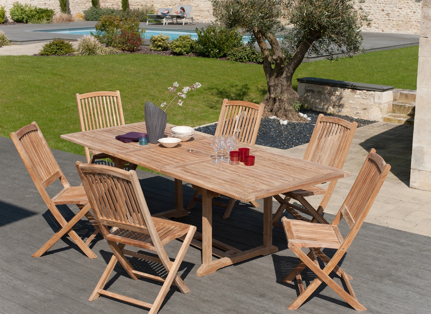 Fun - Table De Jardin 8/10 Pers - Marron