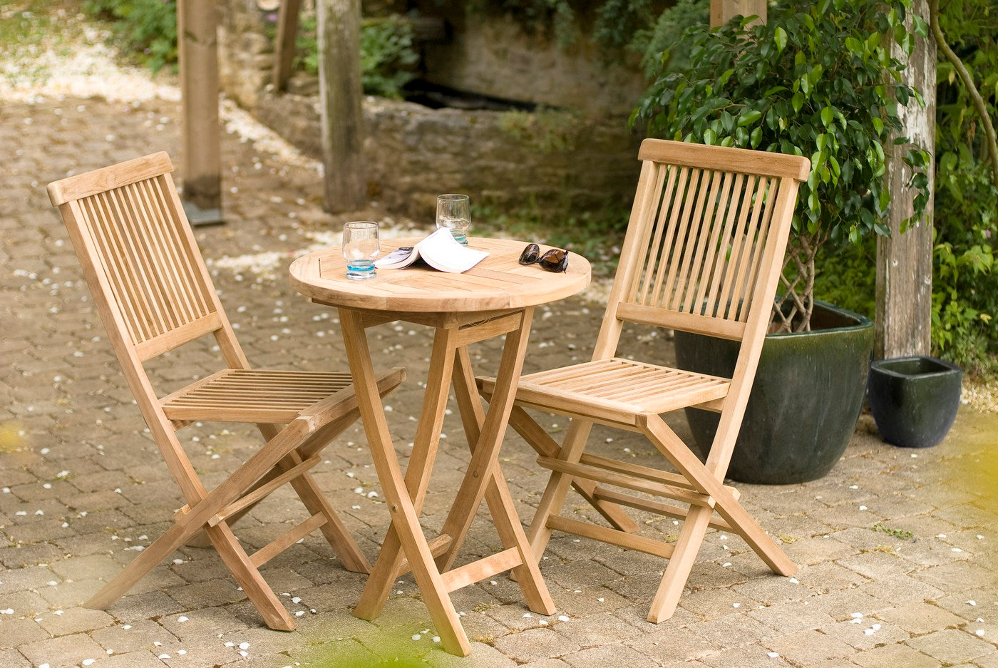 Fun - Table De Jardin 2 Pers - Marron
