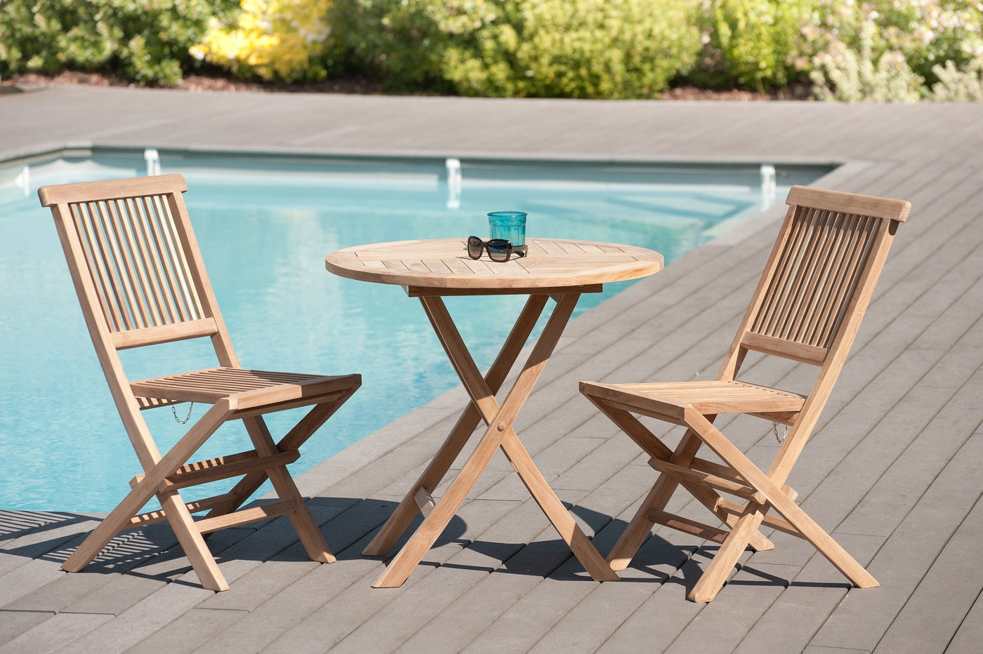Fun - Table De Jardin 2 Pers - Marron