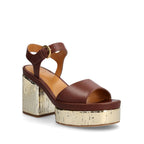 Chloe' Odina Leather Sandals - Brown - Femme
