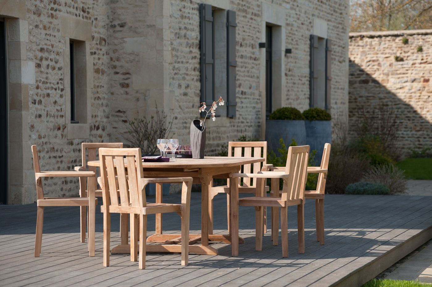 Fun - Lot De 2 Fauteuils Jardin - Marron
