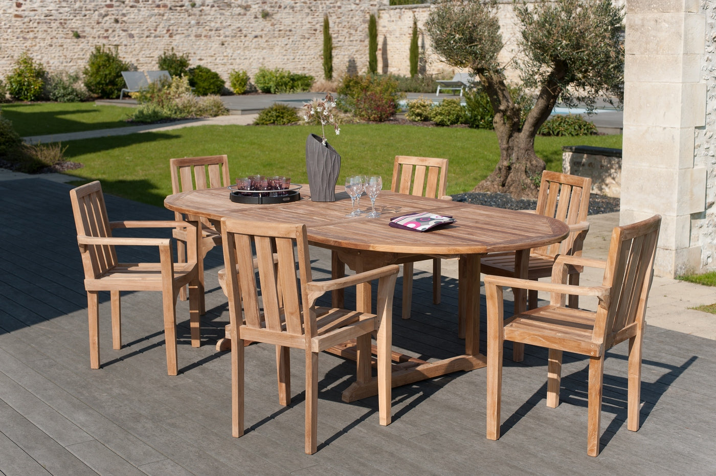 Fun - Lot De 2 Fauteuils Jardin - Marron