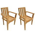 Fun - Lot De 2 Fauteuils Jardin - Marron