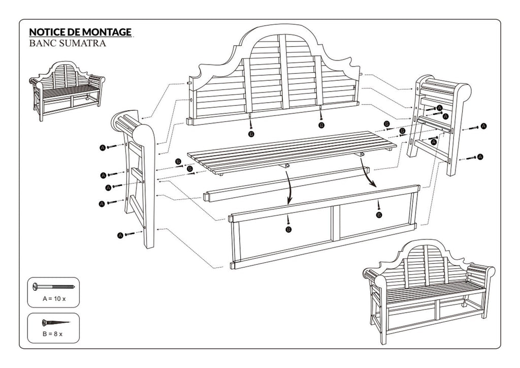 Fun - Banc De Jardin - Marron