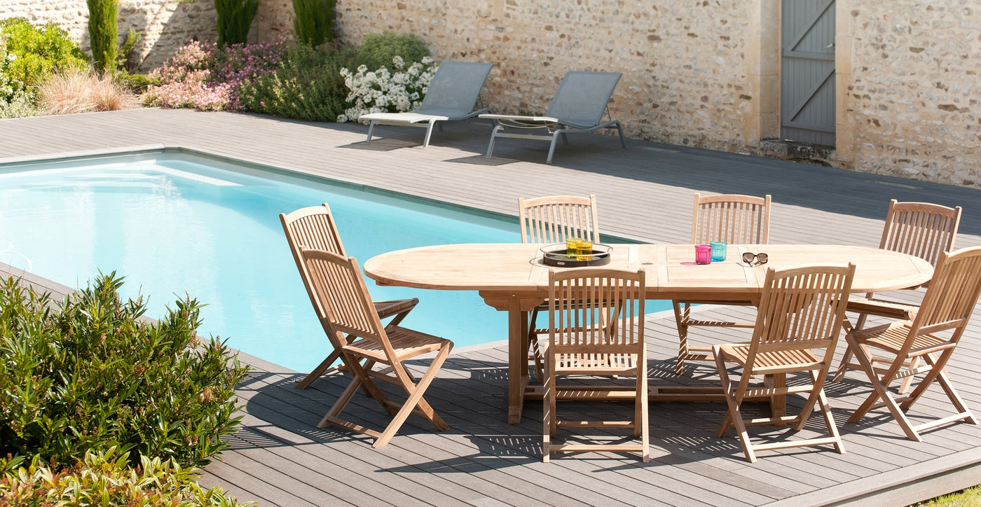 Fun - Table De Jardin 10/12 Pers - Marron
