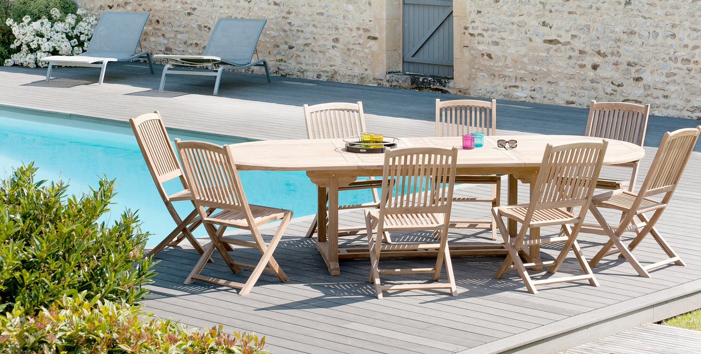 Fun - Table De Jardin 10/12 Pers - Marron