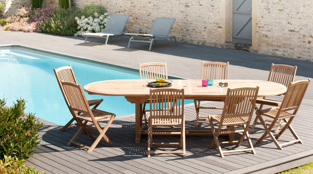 Fun - Table De Jardin 10/12 Pers - Marron