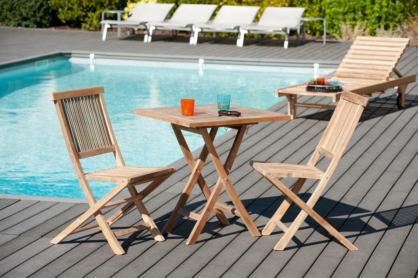 Fun - Table De Jardin 2 Pers - Marron