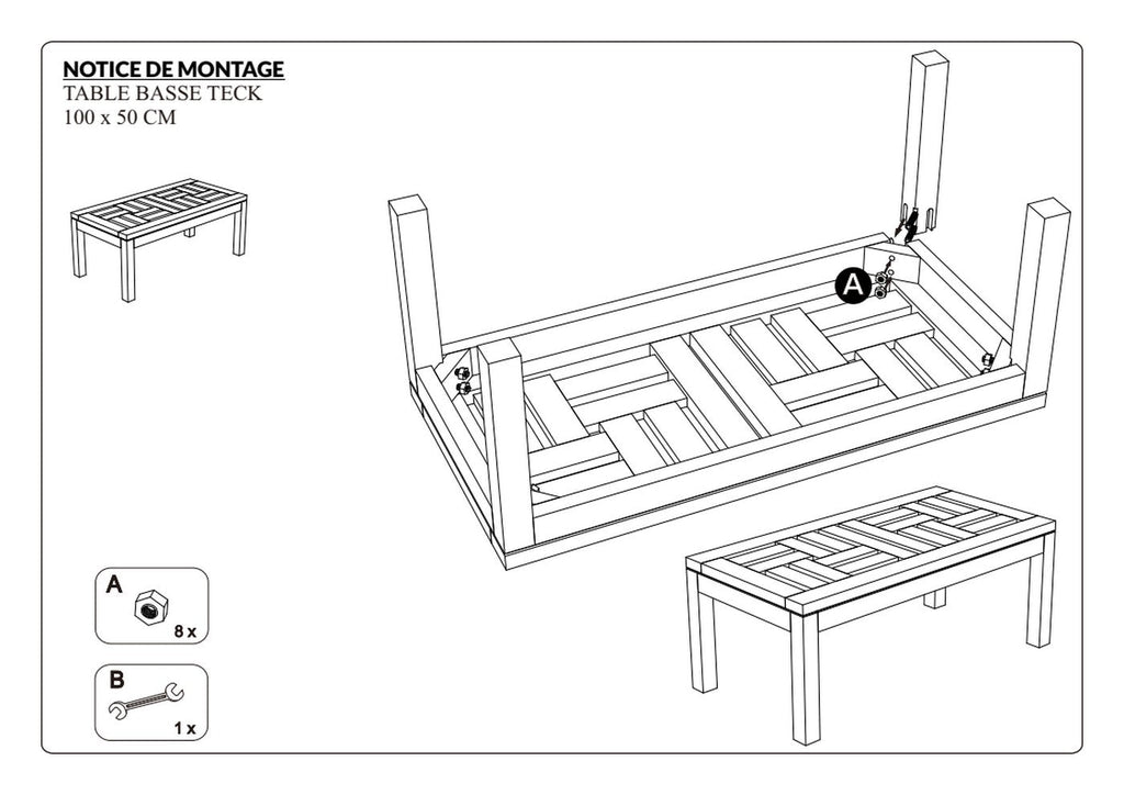 Fun - Table Basse De Jardin - Marron