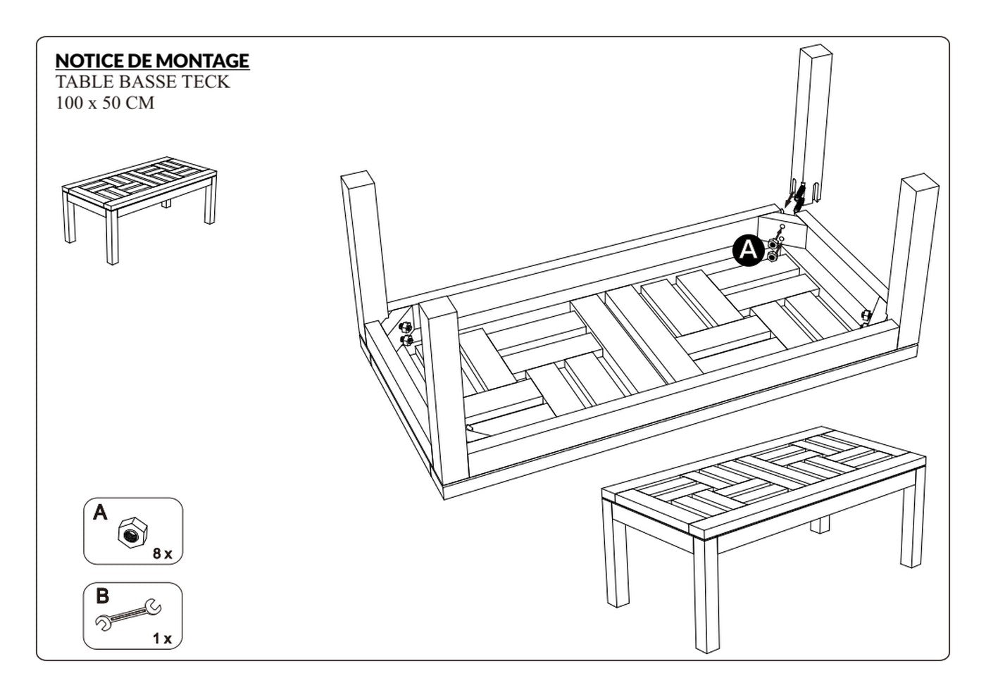 Fun - Table Basse De Jardin - Marron