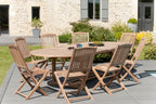 Fun - Salon De Jardin 10/12 Pers - Marron