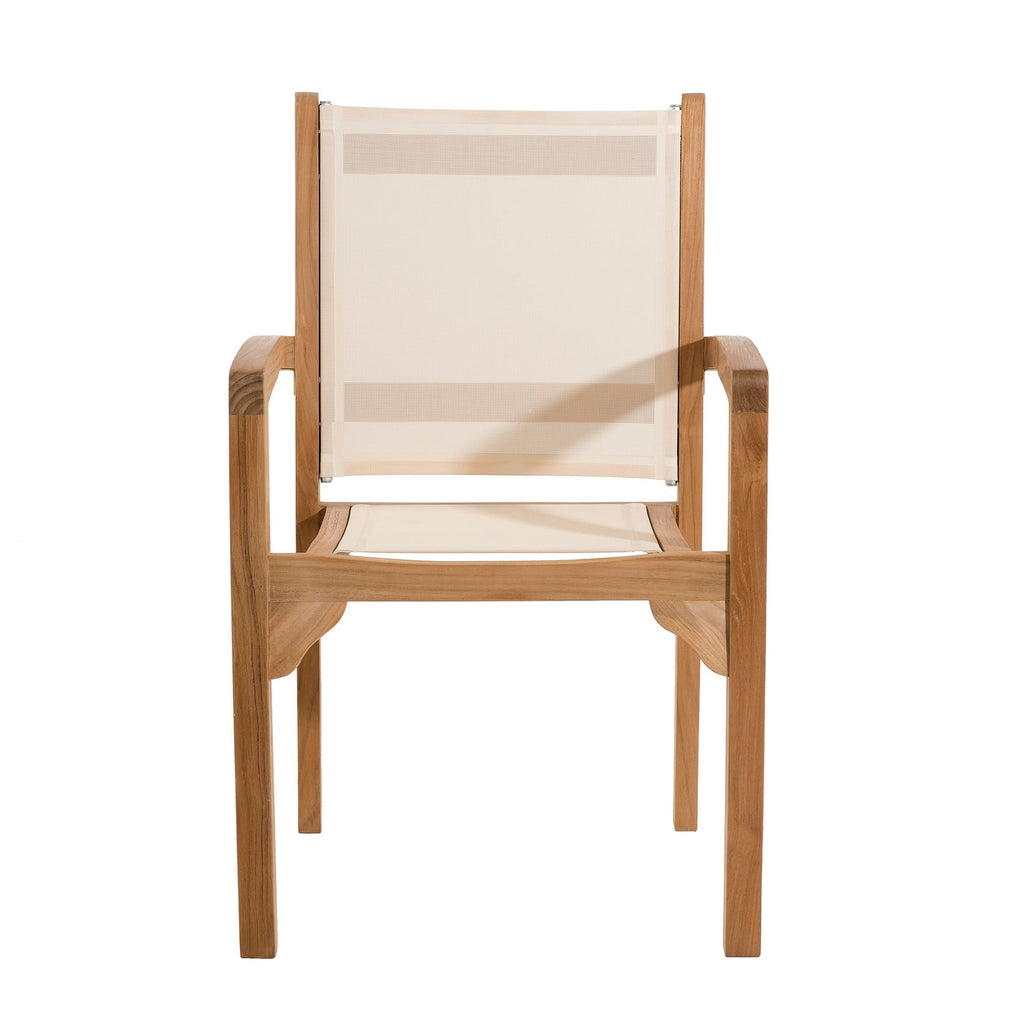 Fun - Lot De 2 Fauteuils Jardin - Marron/Blanc
