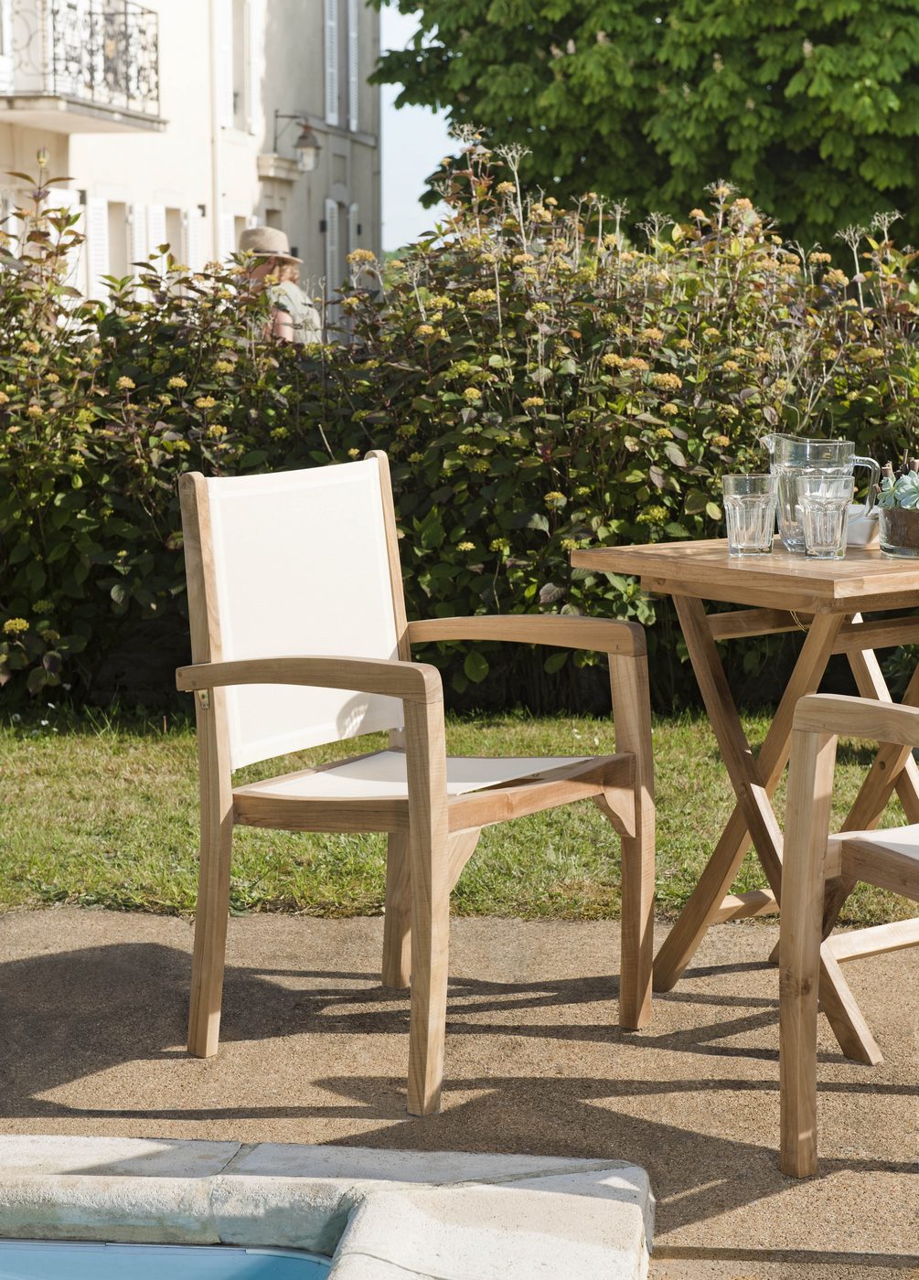 Fun - Lot De 2 Fauteuils Jardin - Marron/Blanc
