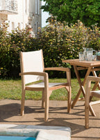 Fun - Lot De 2 Fauteuils Jardin - Marron/Blanc