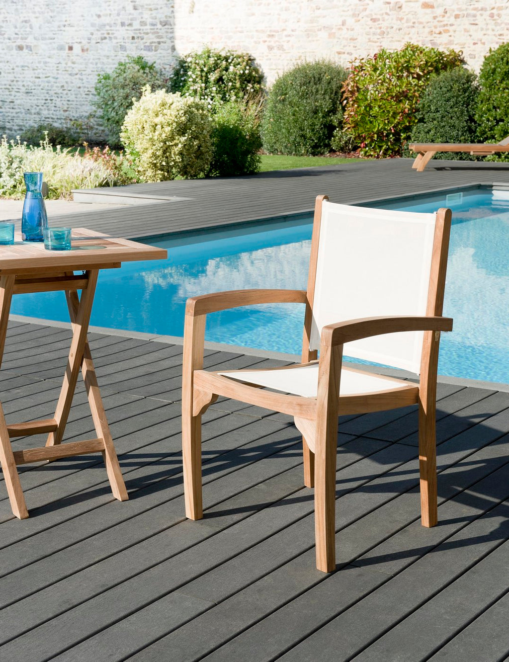Fun - Lot De 2 Fauteuils Jardin - Marron/Blanc