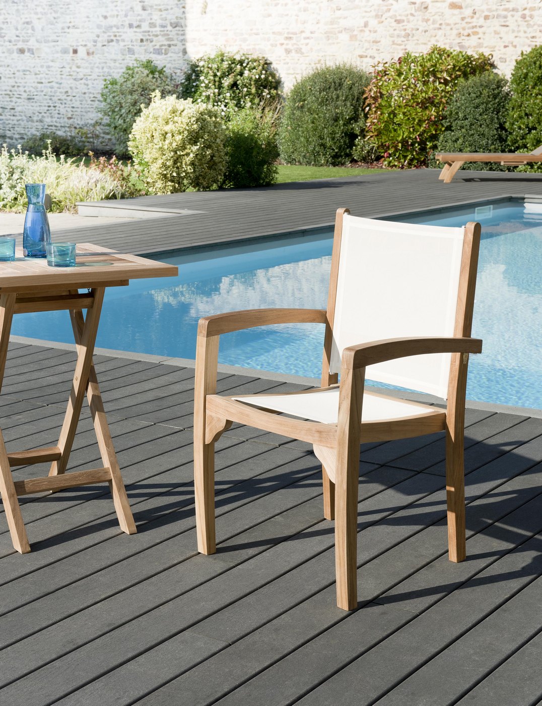 Fun - Lot De 2 Fauteuils Jardin - Marron/Blanc