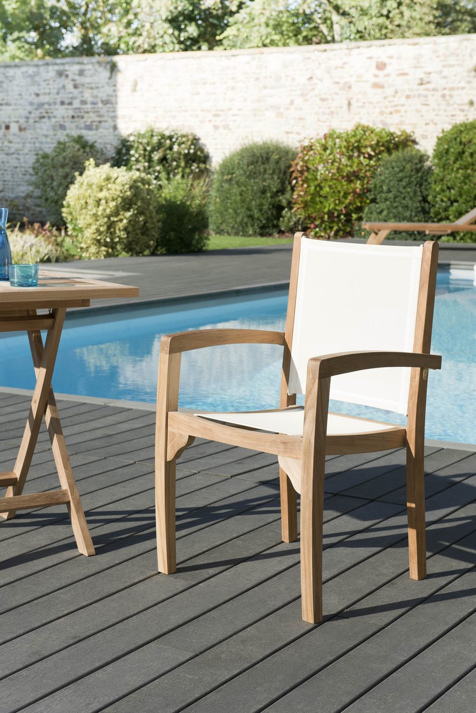 Fun - Lot De 2 Fauteuils Jardin - Marron/Blanc