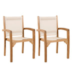 Fun - Lot De 2 Fauteuils Jardin - Marron/Blanc