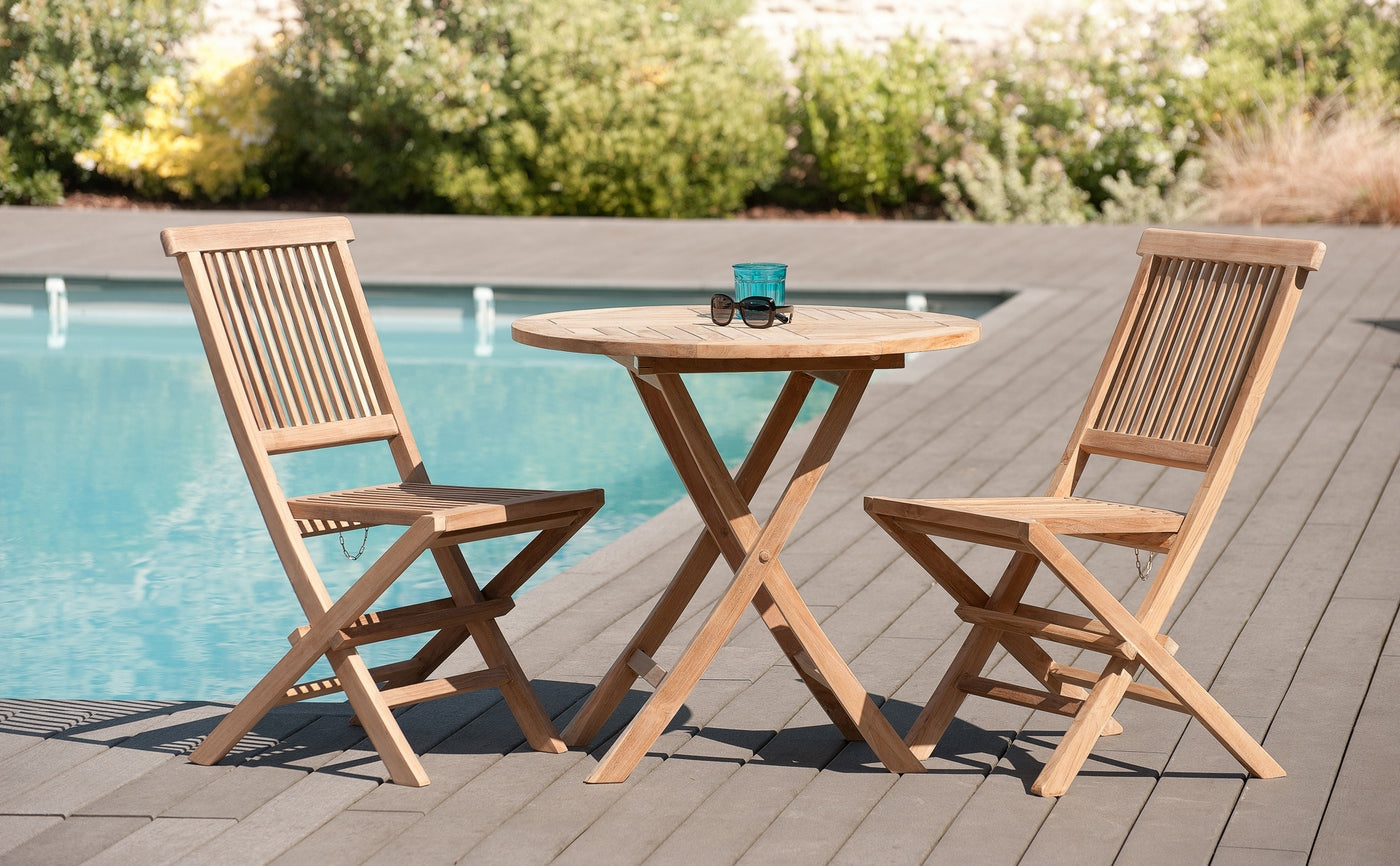 Fun - Salon De Jardin 2 Pers - Marron