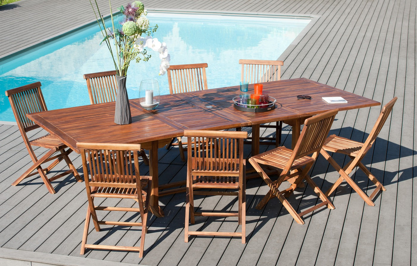 Maeva - Table De Jardin 10/12 Pers - Marron