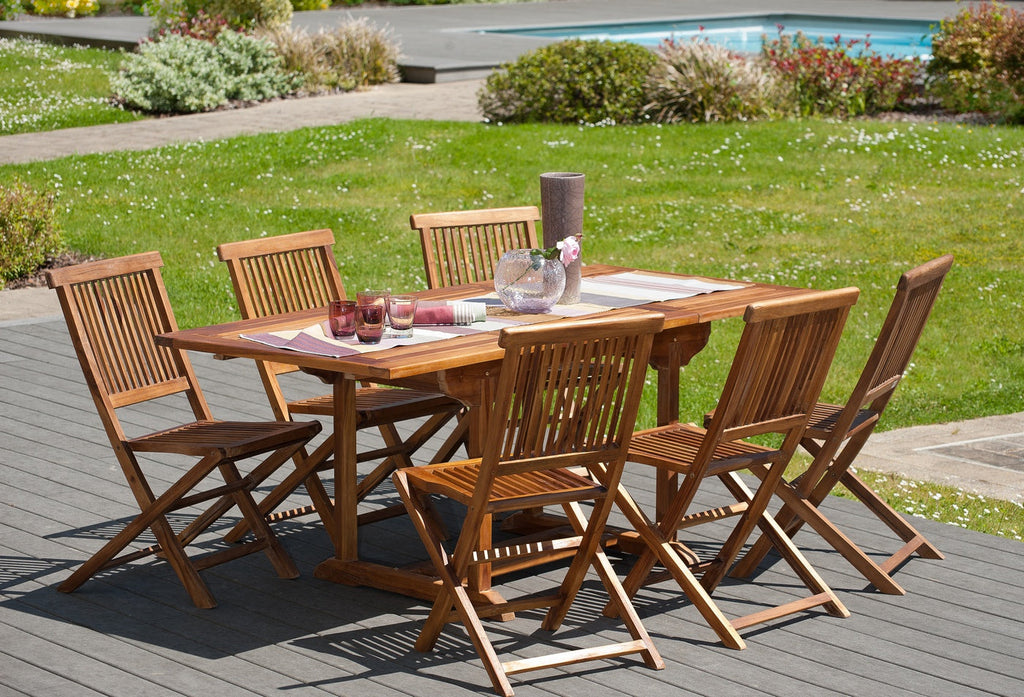 Maeva - Salon De Jardin 4/6 Pers - Marron