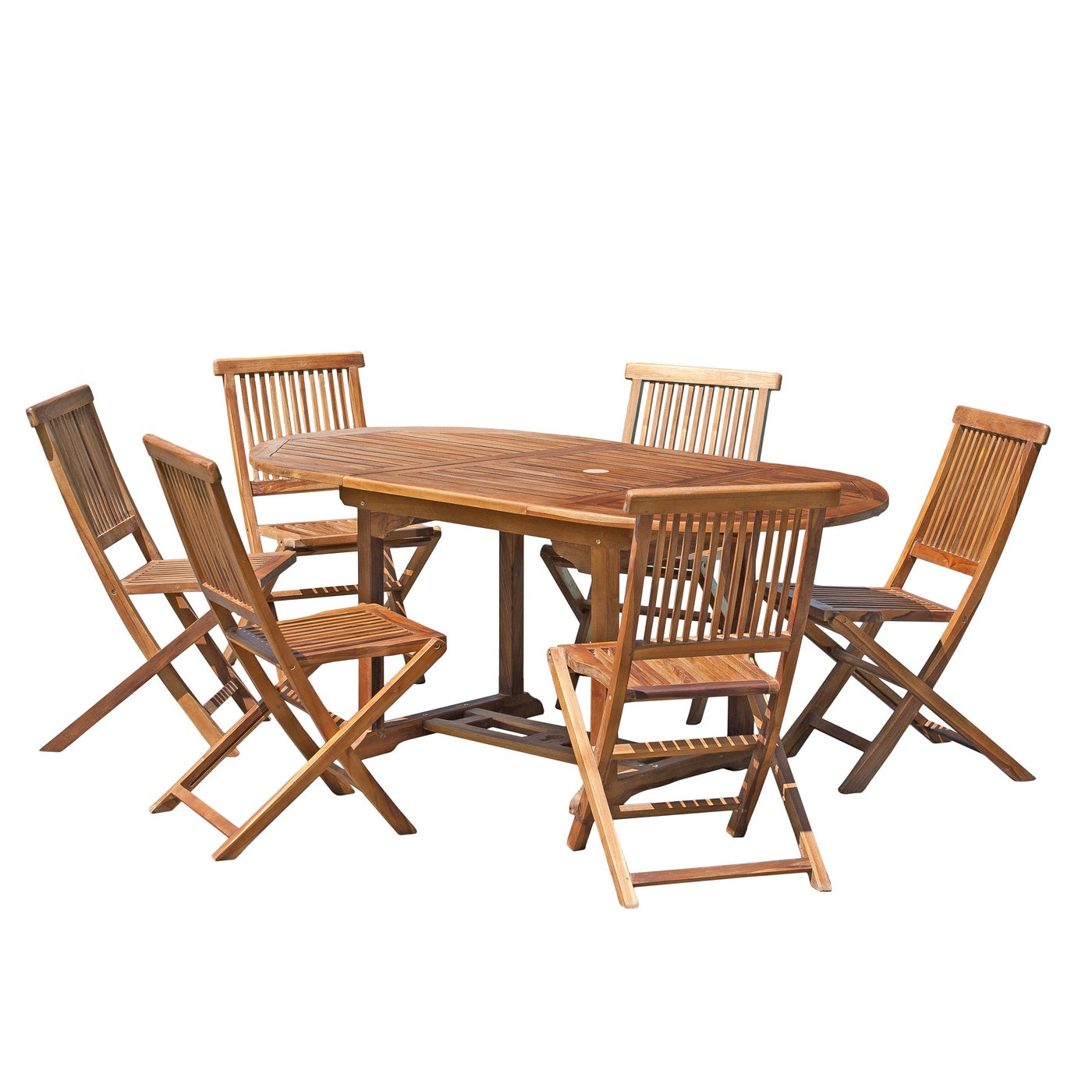 Maeva - Salon De Jardin 4/6 Pers - Marron