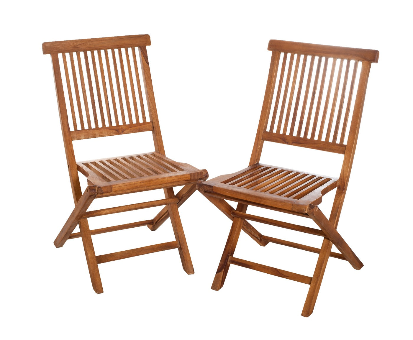 Maeva - Lot De 2 Chaises Jardin - Marron