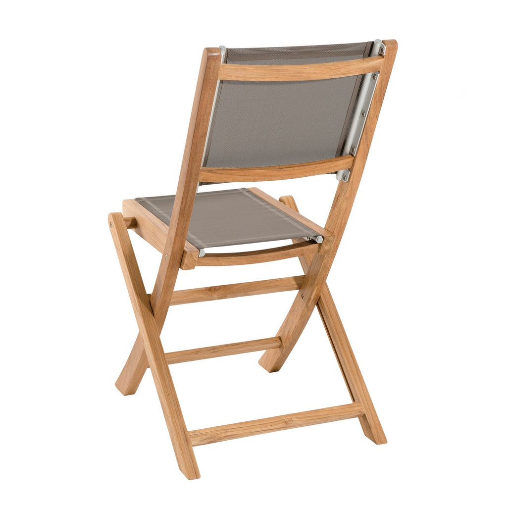 Fun - Lot De 2 Chaises Jardin - Taupe/Marron