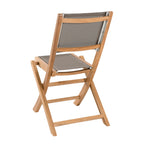 Fun - Lot De 2 Chaises Jardin - Taupe/Marron
