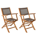 Fun - Lot De 2 Fauteuils Jardin - Taupe/Marron