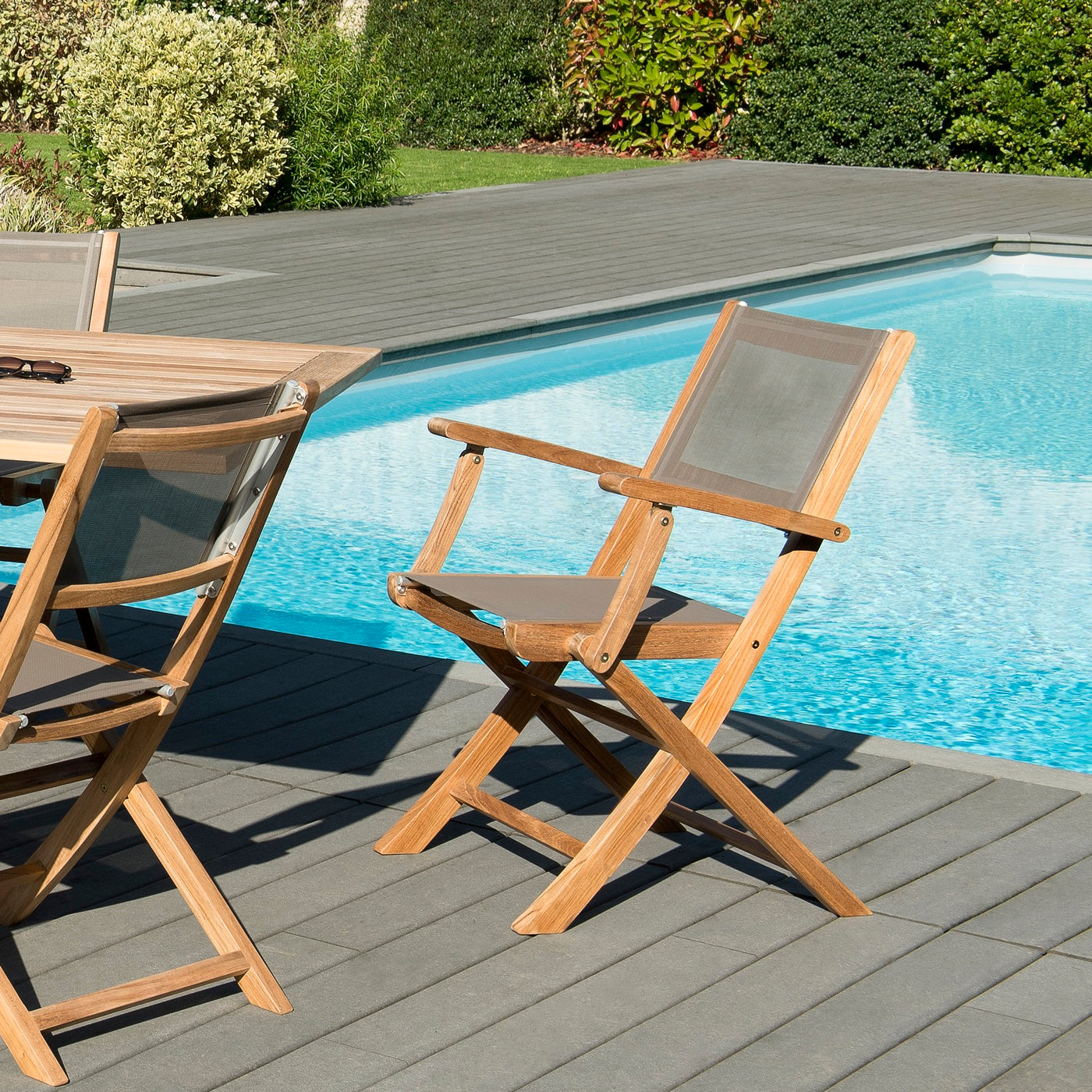 Fun - Lot De 2 Fauteuils Jardin - Taupe/Marron