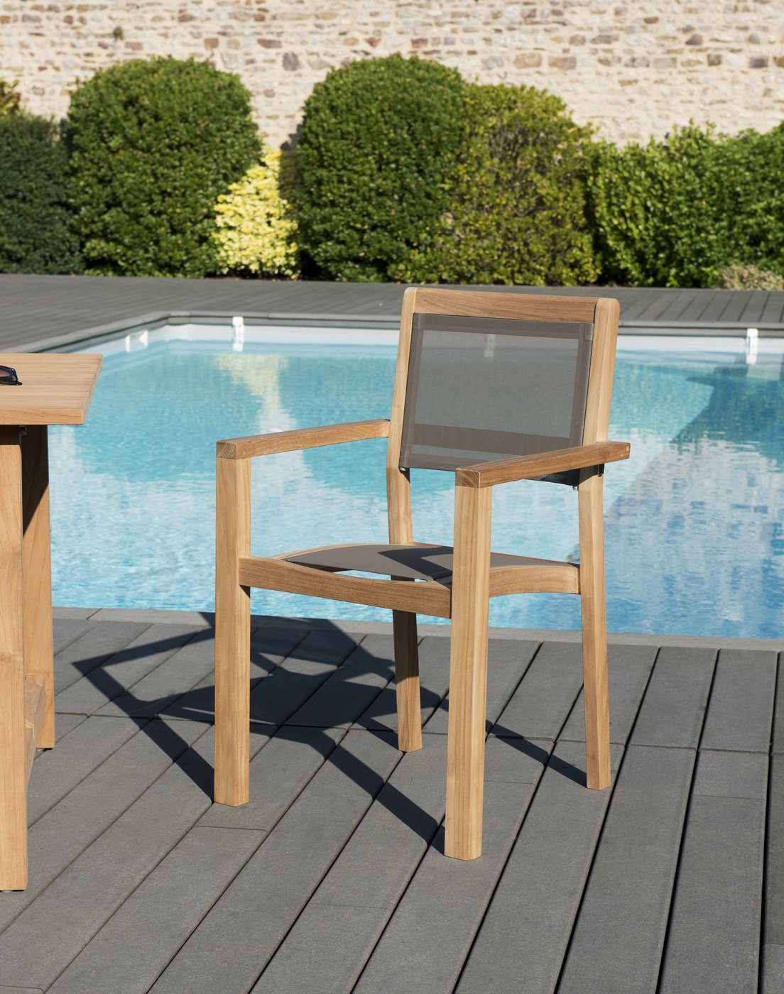 Fun - Lot De 2 Fauteuils Jardin - Taupe/Marron