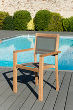 Fun - Lot De 2 Fauteuils Jardin - Taupe/Marron