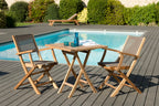 Fun - Salon De Jardin 2 Pers - Taupe/Marron