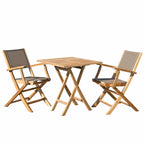 Fun - Salon De Jardin 2 Pers - Taupe/Marron