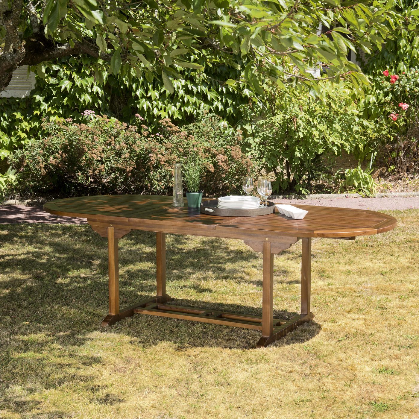 Maeva - Table De Jardin 8/10 Pers - Marron