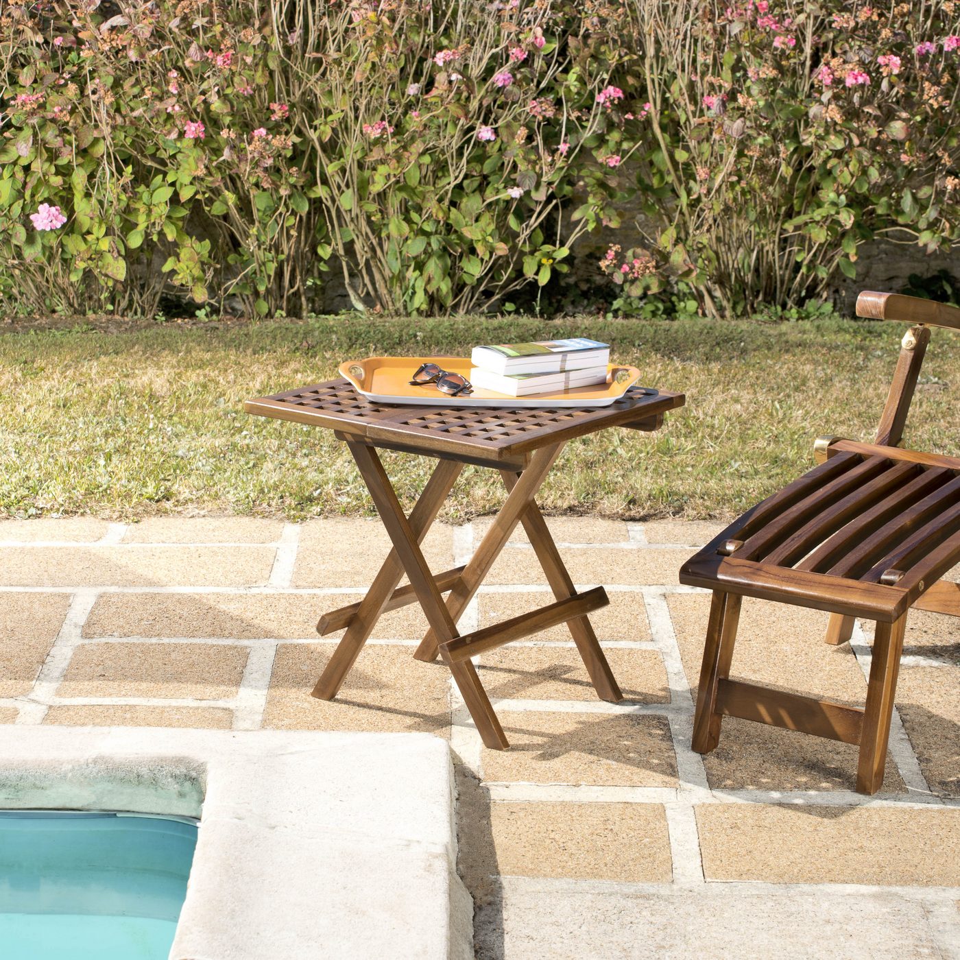 Maeva - Table Pique-Nique De Jardin - Marron