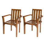 Maeva - Lot De 2 Fauteuils Jardin - Marron