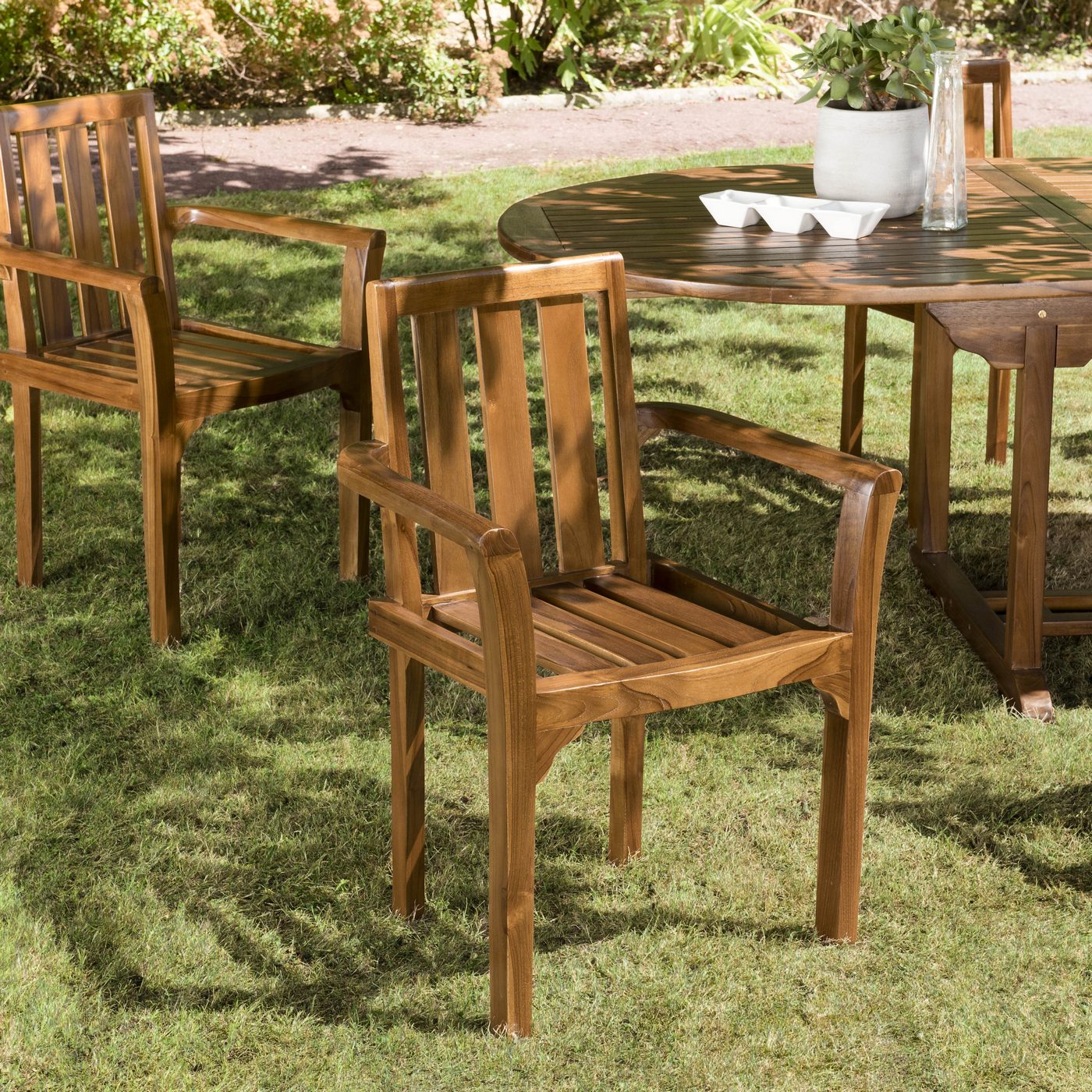 Maeva - Lot De 2 Fauteuils Jardin - Marron