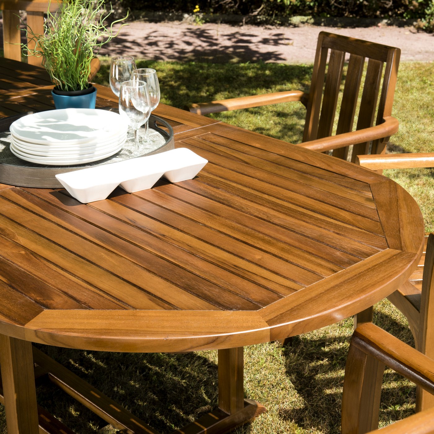 Maeva - Table De Jardin 10/12 Pers - Marron