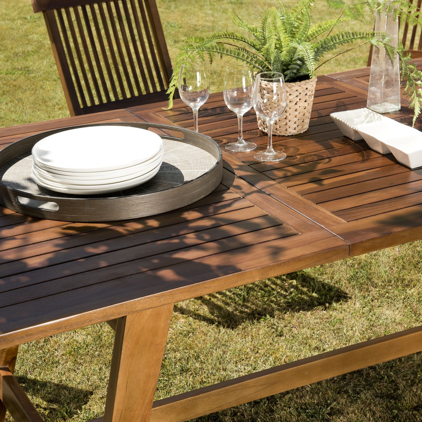 Maeva - Table De Jardin 8/10 Pers - Marron